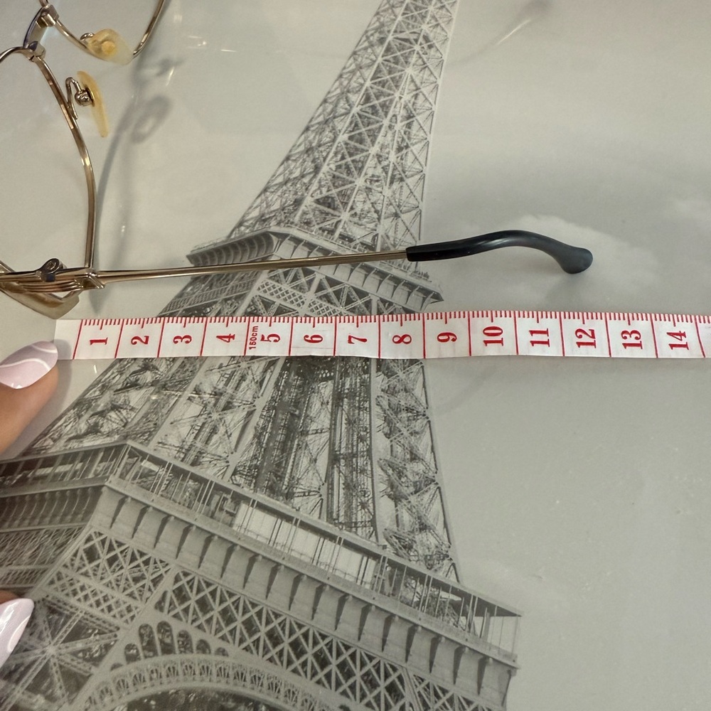 CELINE Vintage Gold and Red Eyeglasses Metal Frames - Picture 5 of 16